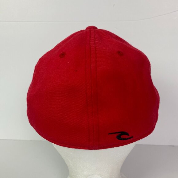 Vintage Rip Curl Hat Cap Flexfit Men's 6 7/8 - 7 1/4 Patch Red Flex Fit - Picture 5 of 10